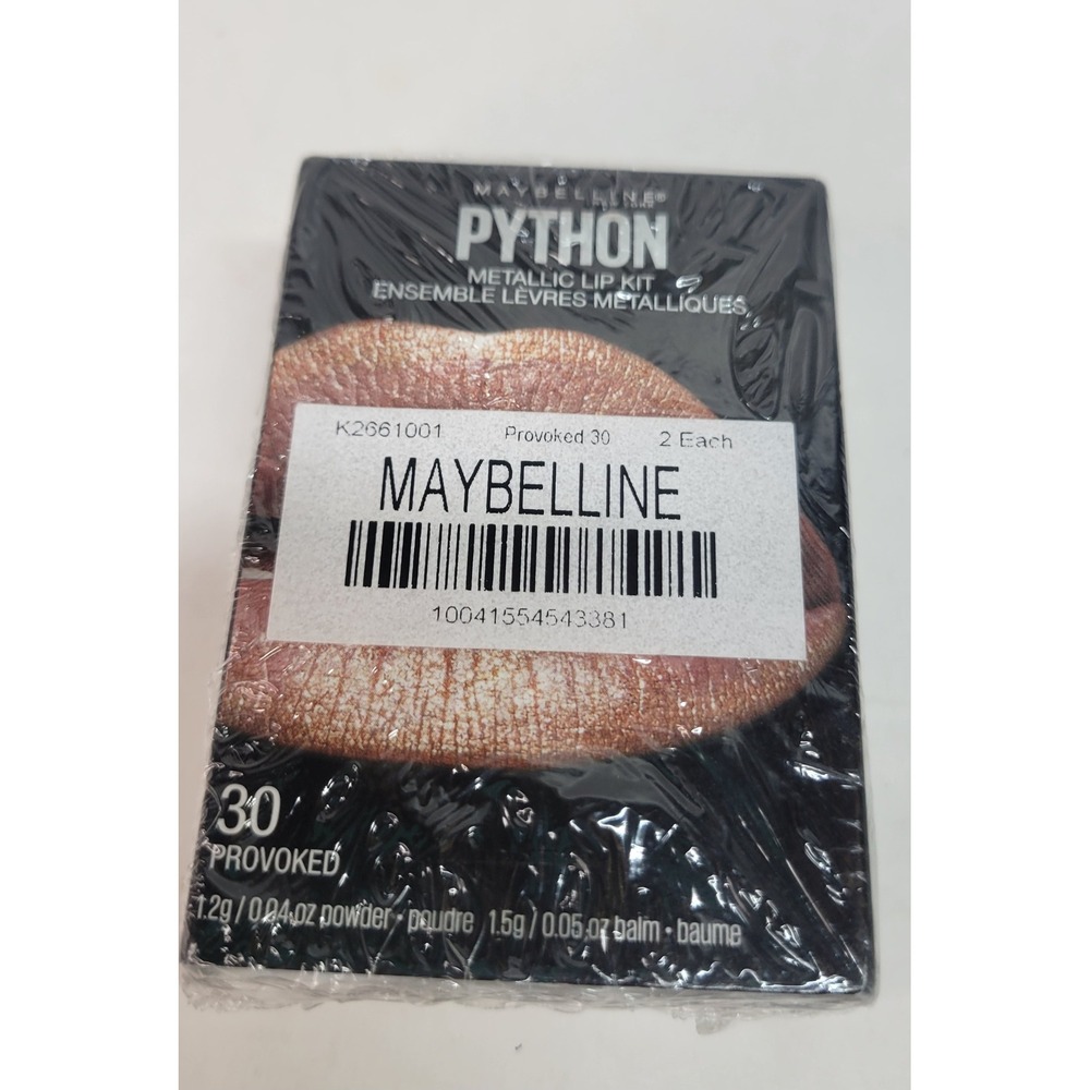Maybelline Python Metallic‎ Lip Kit 30 Provoked 2 Each Powder Balm